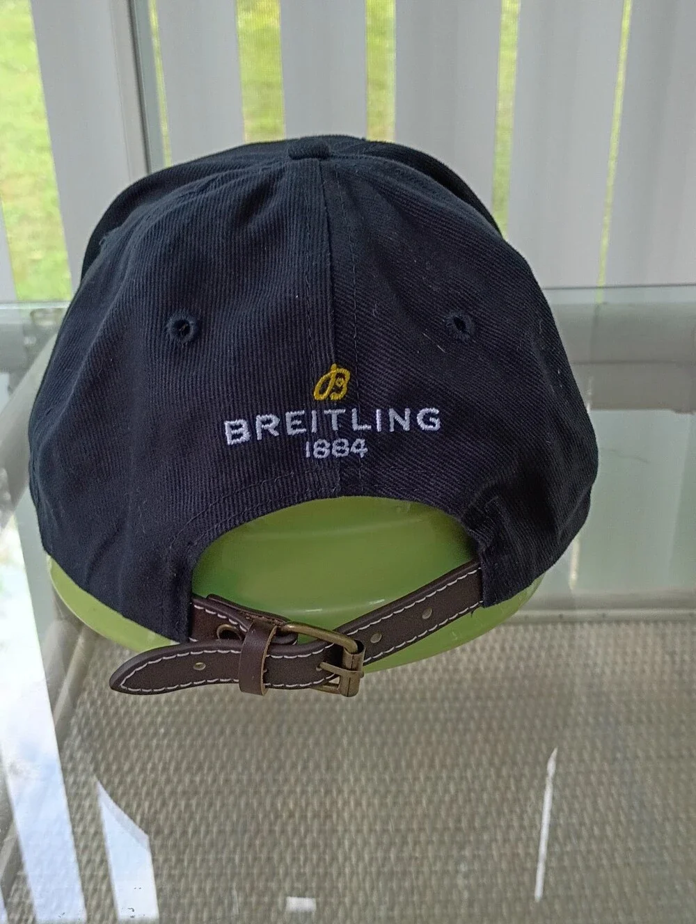 Breitling 1884 Baseball Cap Adjustable Organic Cotton Blue With Gold Logo